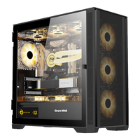 长城机箱冰霜X3机箱台式机MATX侧透钢网面板式电脑主机箱 冰霜X3