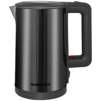格来德 (Grelide)电热水壶316L不锈钢烧水壶家用保温电水壶1.8L大容量双层防烫自动断电1830W大功率煮水壶D2218K 钛黑