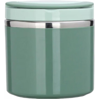 MISO 早餐杯汤杯带饭带粥不锈钢饭盒餐盒上班族学生带盖便携 630ml 8538-1单层小号绿色/