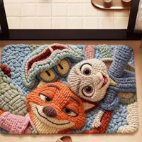 1 硅藻泥 疯狂动物城 朱迪尼克 地垫 40cm*60cm 卡通仿编织