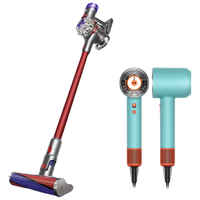 戴森（DYSON）V8 Origin 手持无线吸尘器 大吸力 除螨 +HD16吹风机Supersonic电吹风负离子家用绿松石海外版
