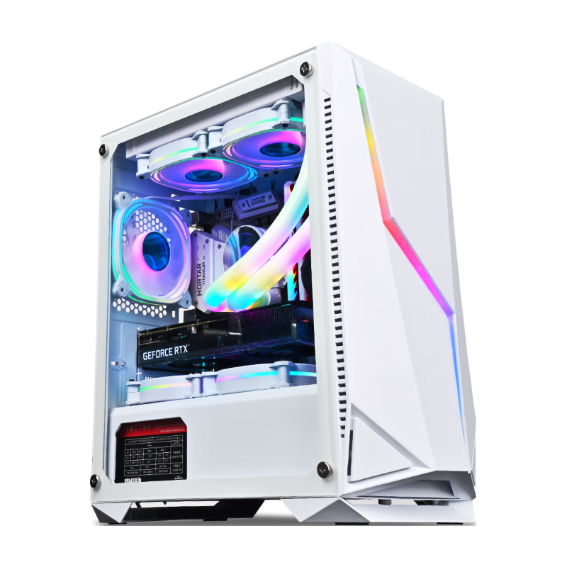  微零 十八核RTX4060独显 台式机电脑主机  RTX5060 32GB 1TB i7