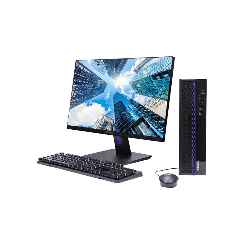 TSINGHUA TONGFANG/清华同方 麒麟V10/统信V20系统 台式机+16G内存+512G硬盘+1G独显+23.8英寸显示器  核芯显卡 腾锐D2000 512GB 16GB