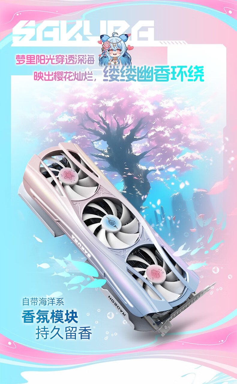 yeston 盈通RADEON RX 9070 XT 樱瞳花嫁OC 显卡16GB 【报价价格评测