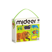弥鹿（MiDeer）玩具大块拼图宝宝男女孩艺术家纸质拼图 -森林动物新年