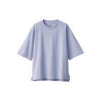 無印良品 MUJI（無印良品 ） 女式 凉感 宽版短袖T恤 休闲百搭 BBA18A3S 薰衣草色 L