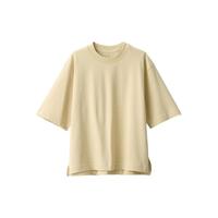 無印良品 MUJI（無印良品 ） 女式 凉感 宽版短袖T恤 休闲百搭 BBA18A3S 黄色 XL