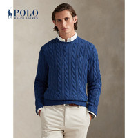 Polo Ralph Lauren 拉夫劳伦 男装 经典款绞花结棉质针织衫RL100578 410-深蓝色 XS