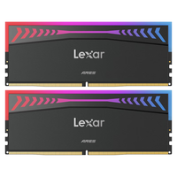 雷克沙（Lexar）ARES DDR5 电竞超频内存条 台式电脑内存马甲条 8000MHz-RGB-战神之翼-黑 32GB 2条套条 (16GBx2)