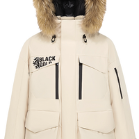 高梵 【高梵黑金鹅绒服】雪壳4.0五分户外羽绒服男女短款毛领冬装