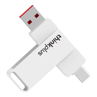 ThinkPlus联想 移动固态U盘256G 1000Mb/sUSB3.2高读传输大容量双接口手机电脑两用Type-c办公u盘TU260Pro 256GB
