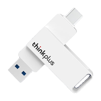 ThinkPlus联想 1T USB3.2金属U盘 高读速写Type-C双接口大容量手机电脑两用u盘商务办公优盘 TU260系列 1TB