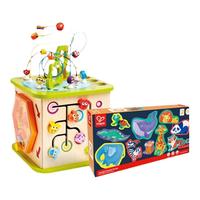 Hape开心农场游戏盒+动物拼图组合儿童益智玩具1岁+