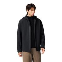 安踏水壳3.0三合一冲锋衣丨户外蓝色冲锋衣男防风防水夹克登山服 基础黑-4 XL