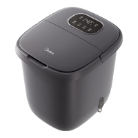 美的（Midea）泡脚桶加热电动足浴盆自动按摩洗脚盆高深过小腿泡脚盆恒温   ZL306深空灰