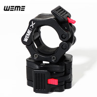 WEME力训分数小钢片 1.2.2米杠铃杆奥杆深蹲卧推硬拉小重量杠铃片 0.5kg 黑红杠铃卡扣一对装