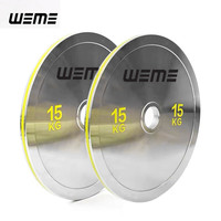 WEME力训分数小钢片 1.2.2米杠铃杆奥杆深蹲卧推硬拉小重量杠铃片 30kg 15kg*2片