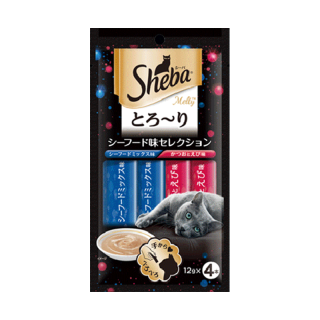 Sheba 希宝 海陆奢享鲣鱼三文鱼口味猫条 12g*4条