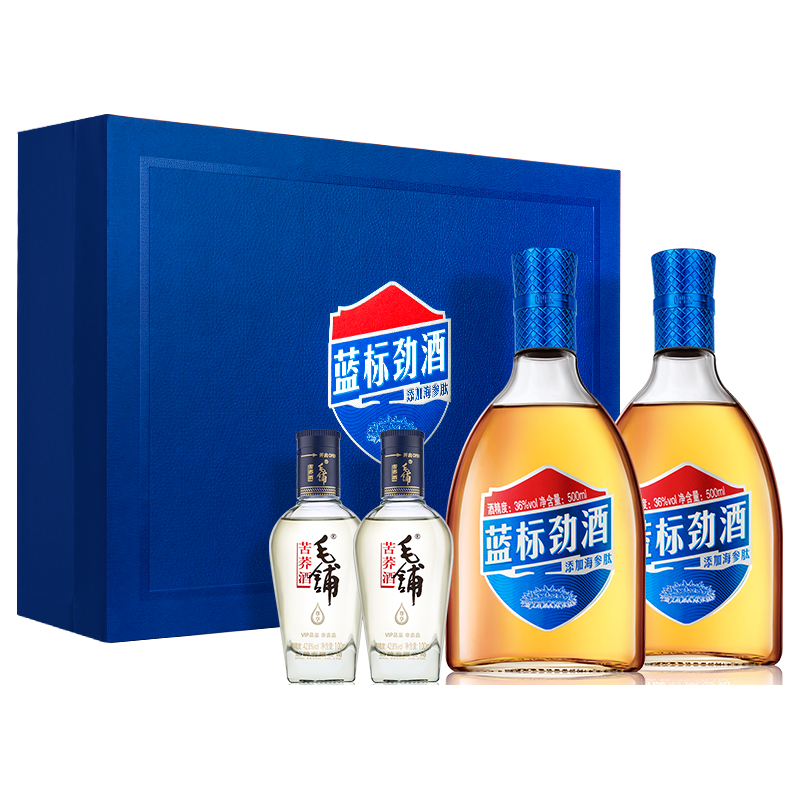 劲牌 蓝标劲酒礼盒 36度 500mL 2瓶 内赠尊享100ml*2