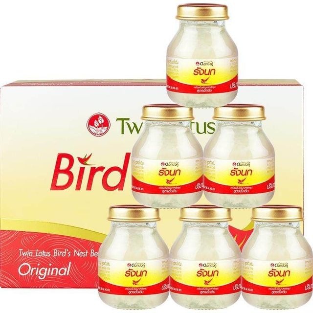 双莲 泰国进口双莲冰糖型即食燕窝孕妇营养75ml*6瓶送礼滋补品