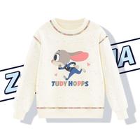 迪士尼 儿童卫衣女童朱迪兔百搭长袖套头中大童内搭上衣