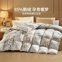 富安娜家纺 羽绒被芯95%白鹅绒被子冬天加厚冬被 【冬厚被】95灰鹅绒经典款-晓露2.0 单人被1.2/1.5米（被芯152*210cm）