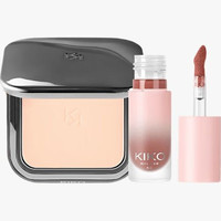 PLUS会员：KIKO KOSTADINOV 自然哑光雾面粉饼-04象牙白+唇泥02许愿池 赠化妆镜+植绒粉扑