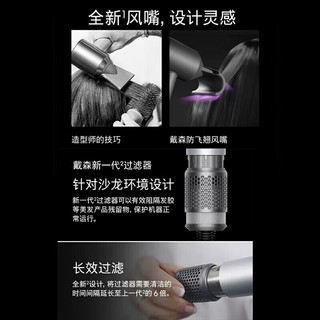 戴森（DYSON）吹风机 新一代电吹风 Dyson Supersonic 负离子护发速干 【HD12沙龙理发师专业版】3.3米线长 HD12银灰色