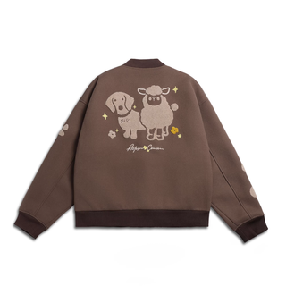 【RIC自选夹克福袋99元起】时尚潮流棒球服休闲夹克外套 R53JK9027-咖色 L