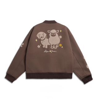 【RIC自选夹克福袋99元起】时尚潮流棒球服休闲夹克外套 R53JK9027-咖色 L