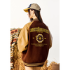【RIC自选夹克福袋99元起】时尚潮流棒球服休闲夹克外套 R53JK2406-棕拼黄 S