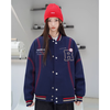 【RIC自选夹克福袋99元起】时尚潮流棒球服休闲夹克外套 R55JK9034-藏青色 XL