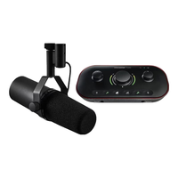 SHURE 舒尔SM7B SM7DB播客有声书动圈麦克风电台广播直播录音室人声收音话筒全套装【罗永浩访谈同款】 SM7B+Vocaster Two声卡套装