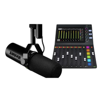 SHURE 舒尔SM7B SM7DB播客有声书动圈麦克风电台广播直播录音室人声收音话筒全套装【罗永浩访谈同款】 SM7DB+DLZ调音台套装