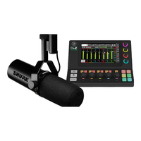 SHURE 舒尔SM7B SM7DB播客有声书动圈麦克风电台广播直播录音室人声收音话筒全套装【罗永浩访谈同款】 SM7DB+DLZ XS调音台套装