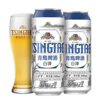 青岛啤酒 精酿白啤酒全麦酿造11°P 大罐 500mL 12罐 整箱装 赠白啤6罐 （20版）
