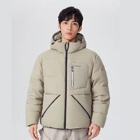 美津浓 MIGRANT系列男子保暖连帽鹅绒羽绒服 44/