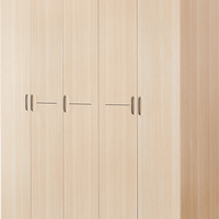 全友 北欧原木风现代简约衣柜卧室储物板式四门/五门成品衣柜