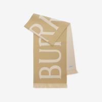 BURBERRY Logo 细节设计宽版格纹 绒线围巾 女款