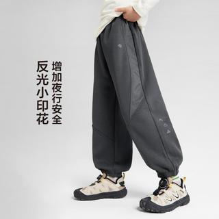 左西 男童裤子加厚泡泡绒冬季保暖束脚裤儿童加绒运动裤中大童男孩长裤