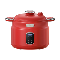 西可微压低糖电饭煲2.5L家用电煮锅一体多功能锅小型电热锅宿舍小火锅智能数显WT-FB25B 中国红