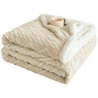 无印良品毛毯冬季加厚塔芙绒毯子多功能盖毯办公室午休沙发空调毯四季 塔芙绒-奶茶 【多功能盖毯】