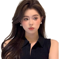 Lnieer银色圈圈碎银子耳环女2025新款爆款高级感素圈耳圈小众设计耳钉 银色碎银子耳环