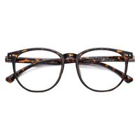 潮库超轻TR复古玳瑁色近视眼镜框女可配度数时尚方圆大框镜架 27039 玳瑁色 配1.74防蓝光镜片（0-1000度）