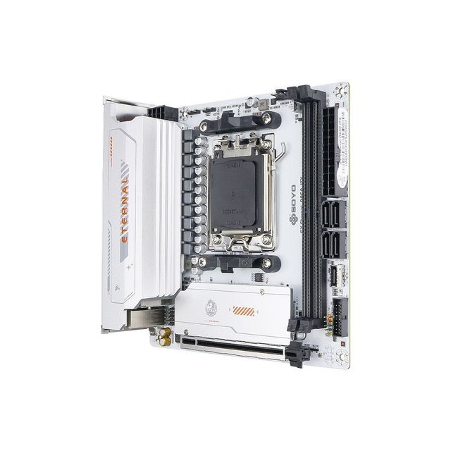 梅捷 B850ITX 主板 WIFI6 白色