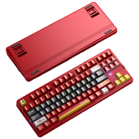 惠普 GT87Ultra机械键盘无线有线蓝牙三模gasket客制化电竞游戏键盘办公 法拉红圣代轴