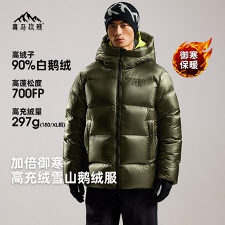 骆驼 CAMEL喜马拉雅雨崩鹅绒羽绒服男款2025冬季高充绒量极寒登山服外套 XS