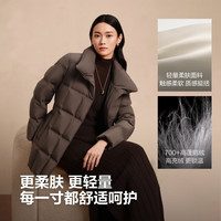 波司登(BOSIDENG)25新款90鹅绒羽绒服女短款翻领修身通勤商务保暖外套B250244148 黑色8056 XS 155/80A 体重约100斤以内