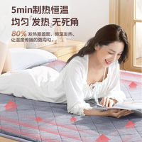 艾美特长毛绒电热毯单双人电褥子智能双控调温家用