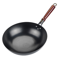 金存章丘炒锅铁锅无涂层家用炒菜锅圆底不易粘老式锻打熟铁锅已开锅